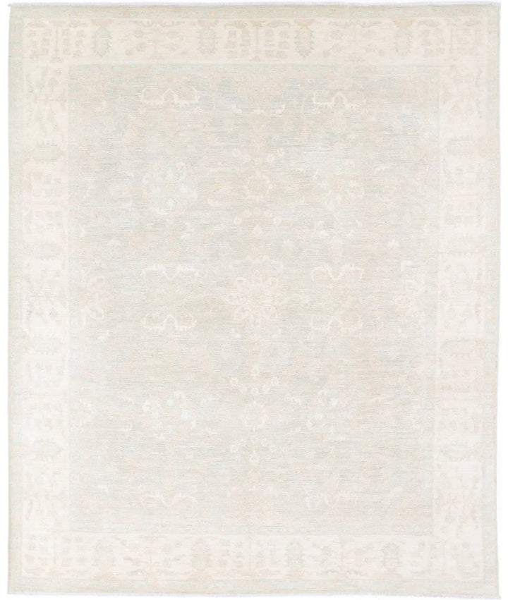 Green Afghan Serenity Rug 8' 1" x 9' 10" Hand-Knotted | No. AT53165