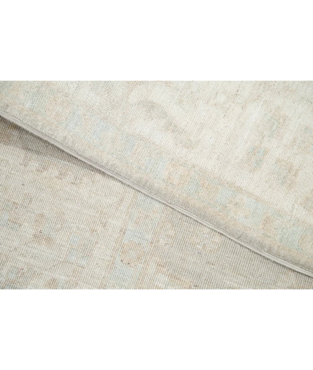 Green Afghan Serenity Rug 8' 1" x 9' 10" Hand-Knotted | No. AT53165