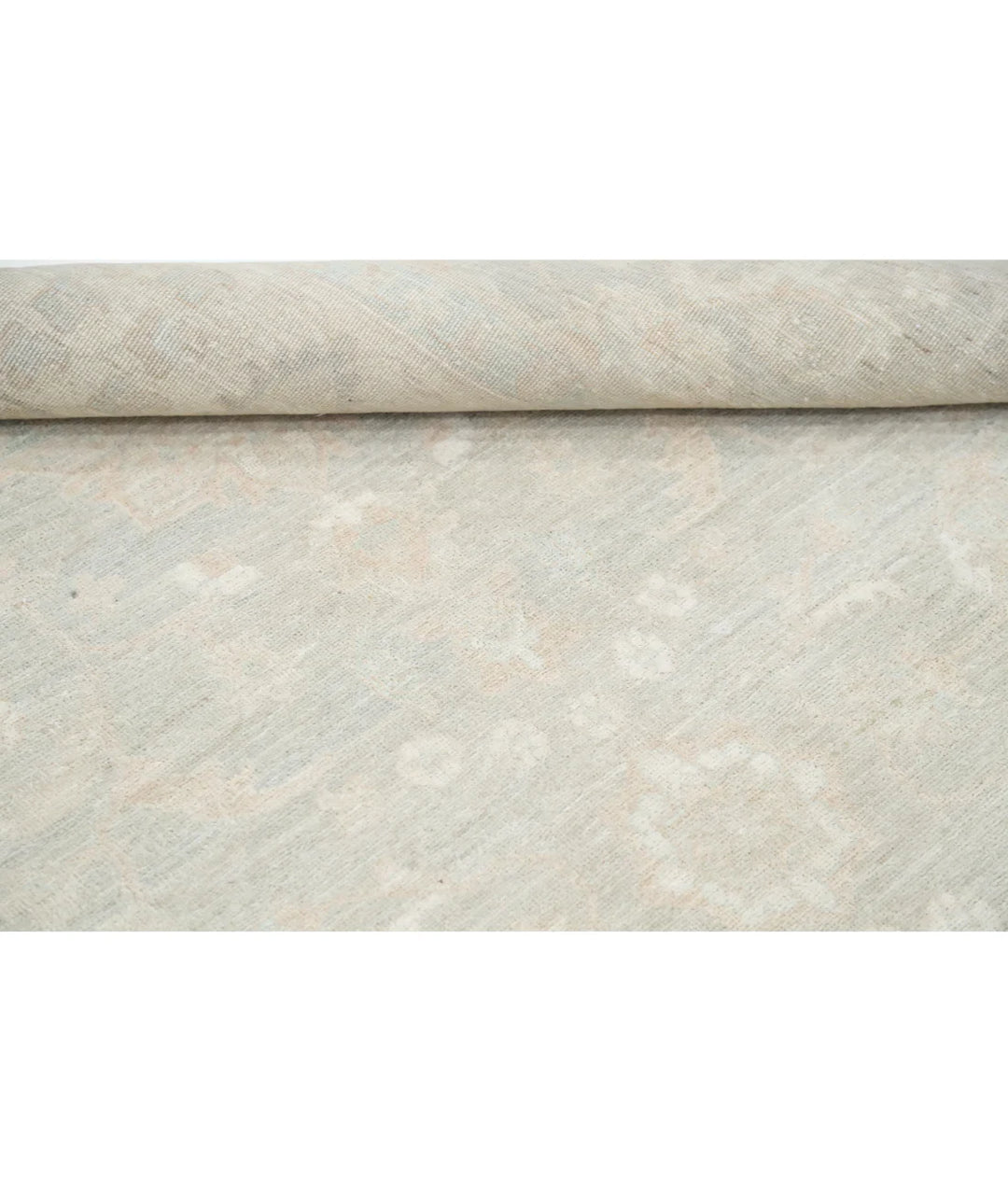 Green Afghan Serenity Rug 8' 1" x 9' 10" Hand-Knotted | No. AT53165