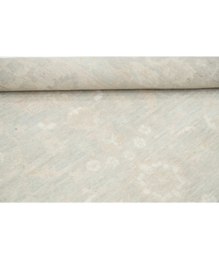 Green Afghan Serenity Rug 8' 1" x 9' 10" Hand-Knotted | No. AT53165