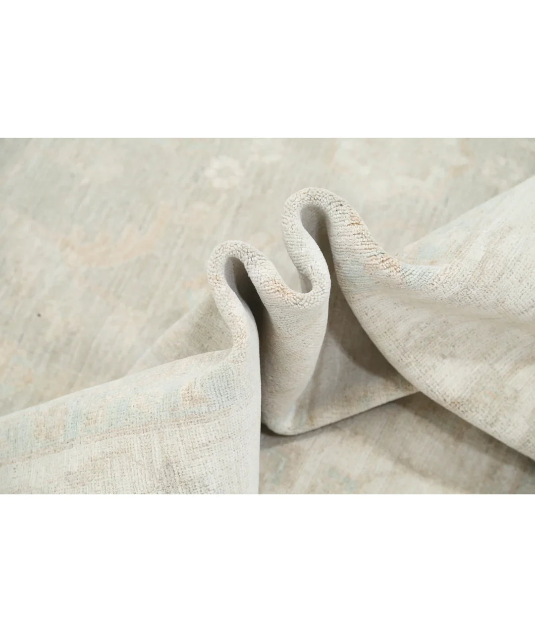 Green Afghan Serenity Rug 8' 1" x 9' 10" Hand-Knotted | No. AT53165