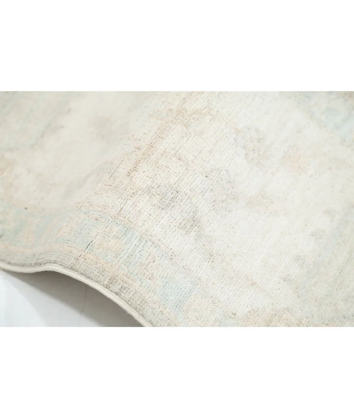 Green Afghan Serenity Rug 8' 1" x 9' 10" Hand-Knotted | No. AT53165