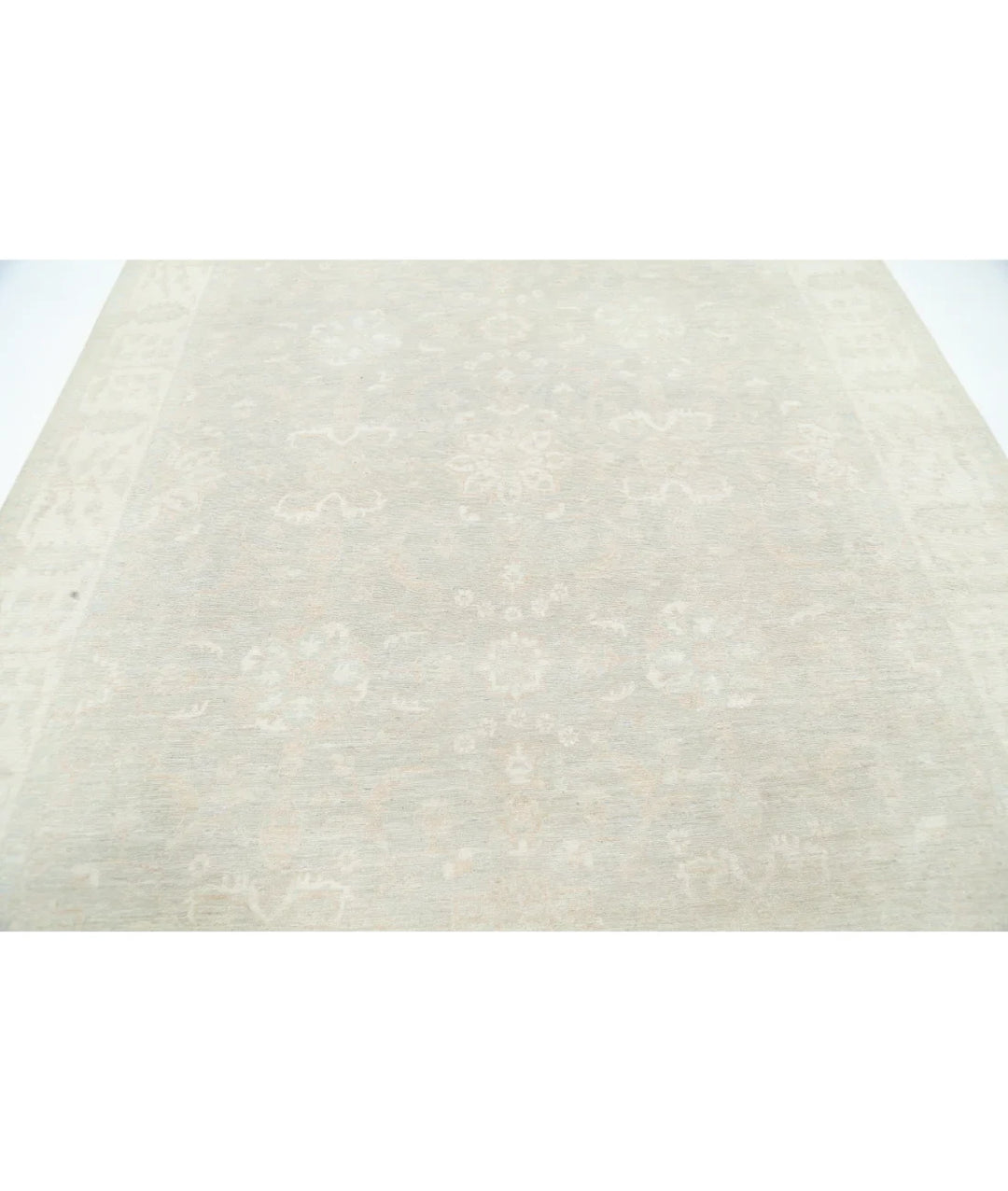 Green Afghan Serenity Rug 8' 1" x 9' 10" Hand-Knotted | No. AT53165