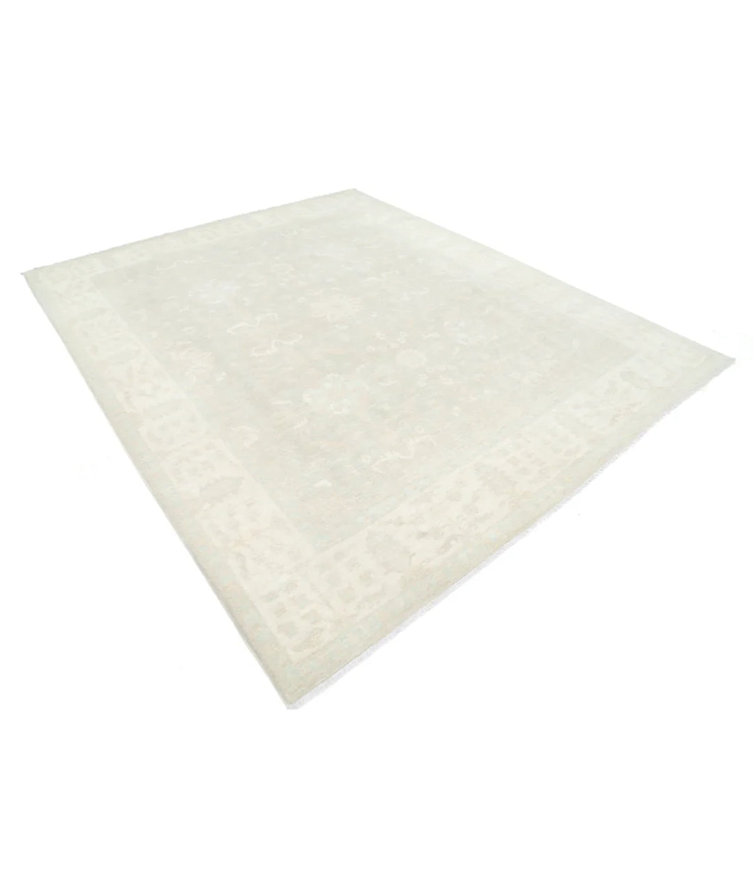 Green Afghan Serenity Rug 8' 1" x 9' 10" Hand-Knotted | No. AT53165