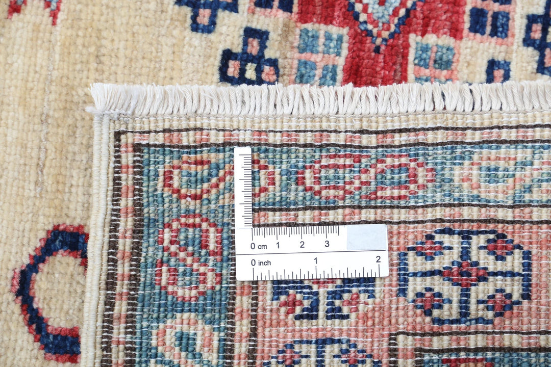 Afghan Royal Kazak Rug 6'2" x 6'8" Hand-Knotted | No. AT53348