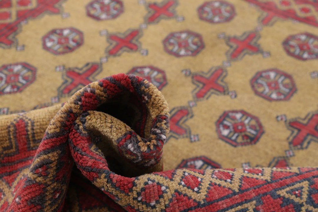 Afghan Akcha Revival Rug 5' 0" x 6' 3" Hand-Knotted | No. AT53450