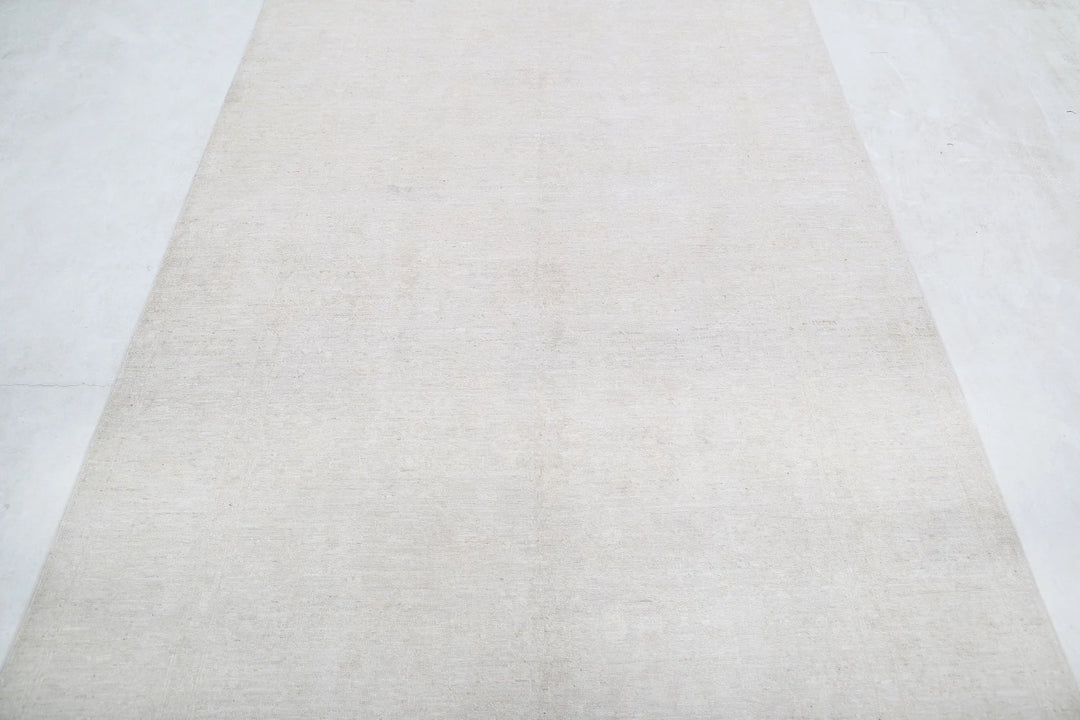 Afghan Tabriz Rug 4' 9" x 10' 9" Hand-Knotted | No. AT53502