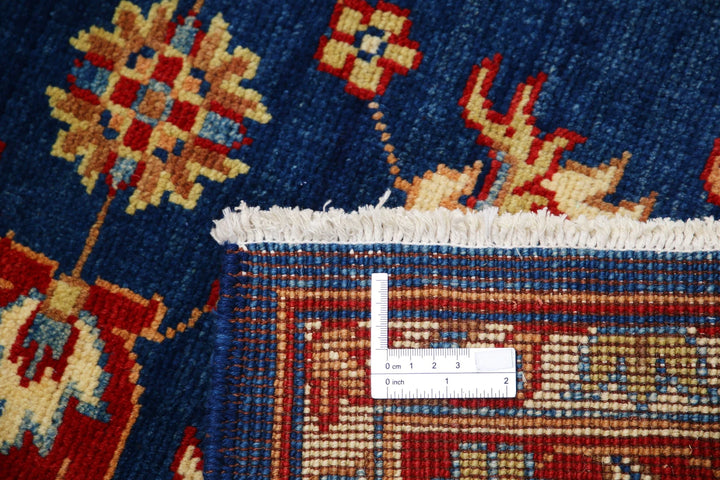 Blue Afghan Ziegler Rug 3' 2" x 4' 7" Hand-Knotted | No. AT53538