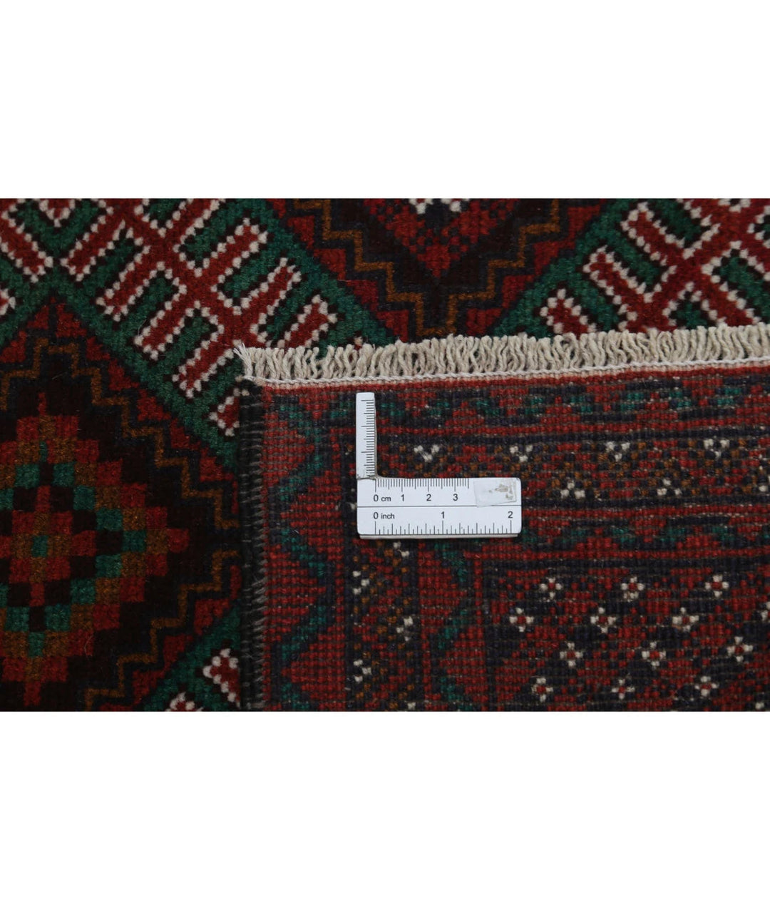 Red Afghan Tribal Rug 2' 10" x 4' 6" Hand-Knotted | No. AT53580