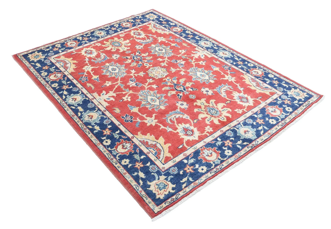 Afghan Ziegler Farhan Gul Rug 5' 0" x 6' 5" Hand-Knotted | No. AT53600