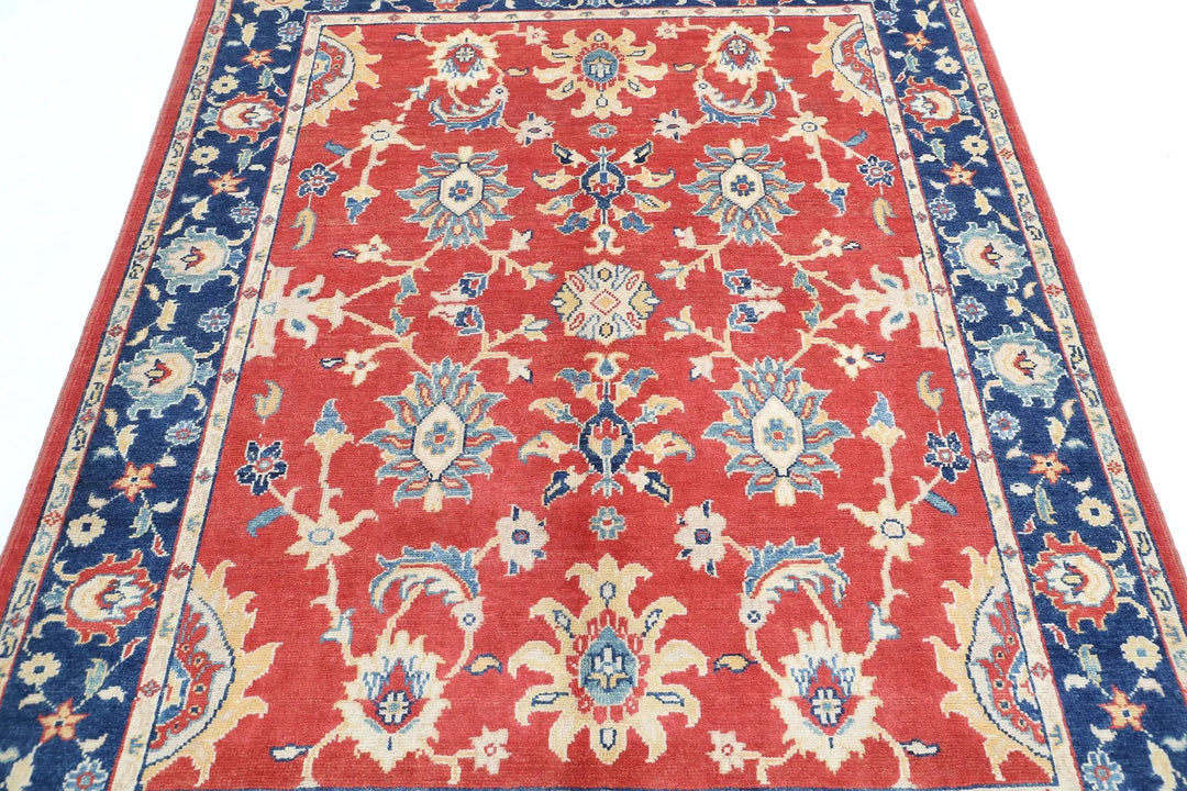 Afghan Ziegler Farhan Gul Rug 5' 0" x 6' 5" Hand-Knotted | No. AT53600