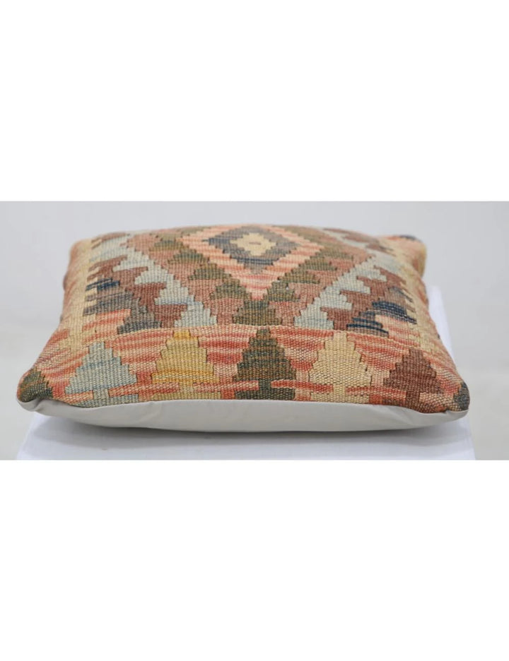 Afghan Tribal Pillow 1' 5" x 1' 5" Hand-Woven | No. AT53747