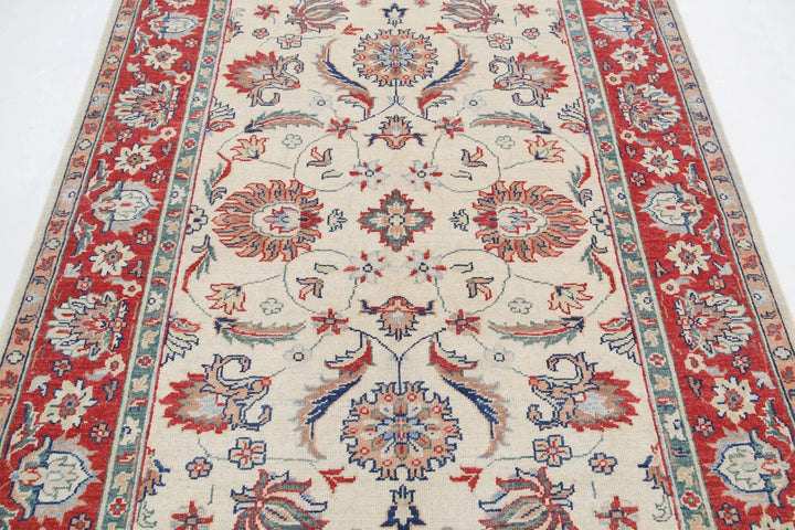 Afghan Ziegler Rug 5' 6" x 7' 3" Hand-Knotted | No. AT53748