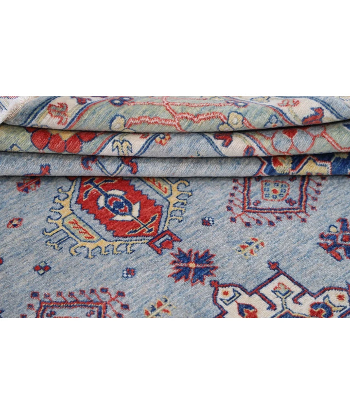 Blue Pakistani Kazak Rug 8' 0" x 9' 11" Hand-Knotted | No. AT53766