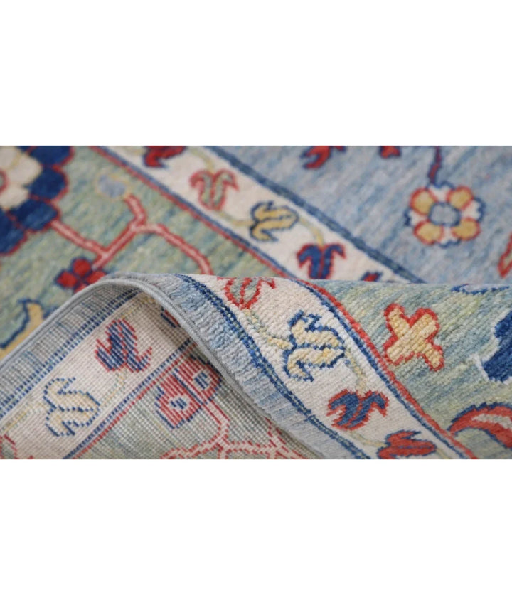 Blue Pakistani Kazak Rug 8' 0" x 9' 11" Hand-Knotted | No. AT53766