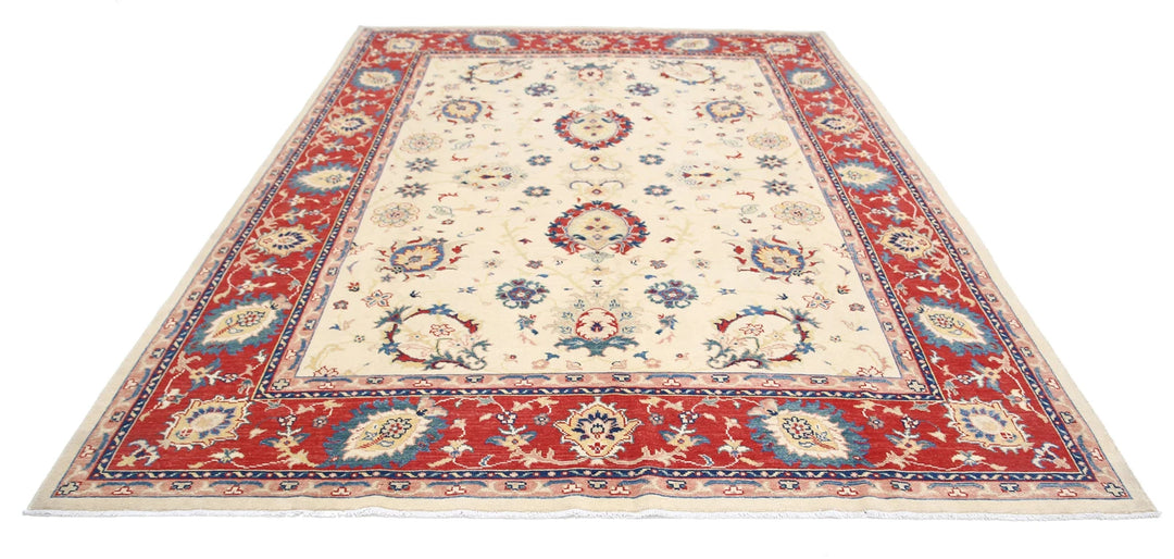 Afghan Ziegler Rug 8' 0" x 10' 2" Hand-Knotted | No. AT53771