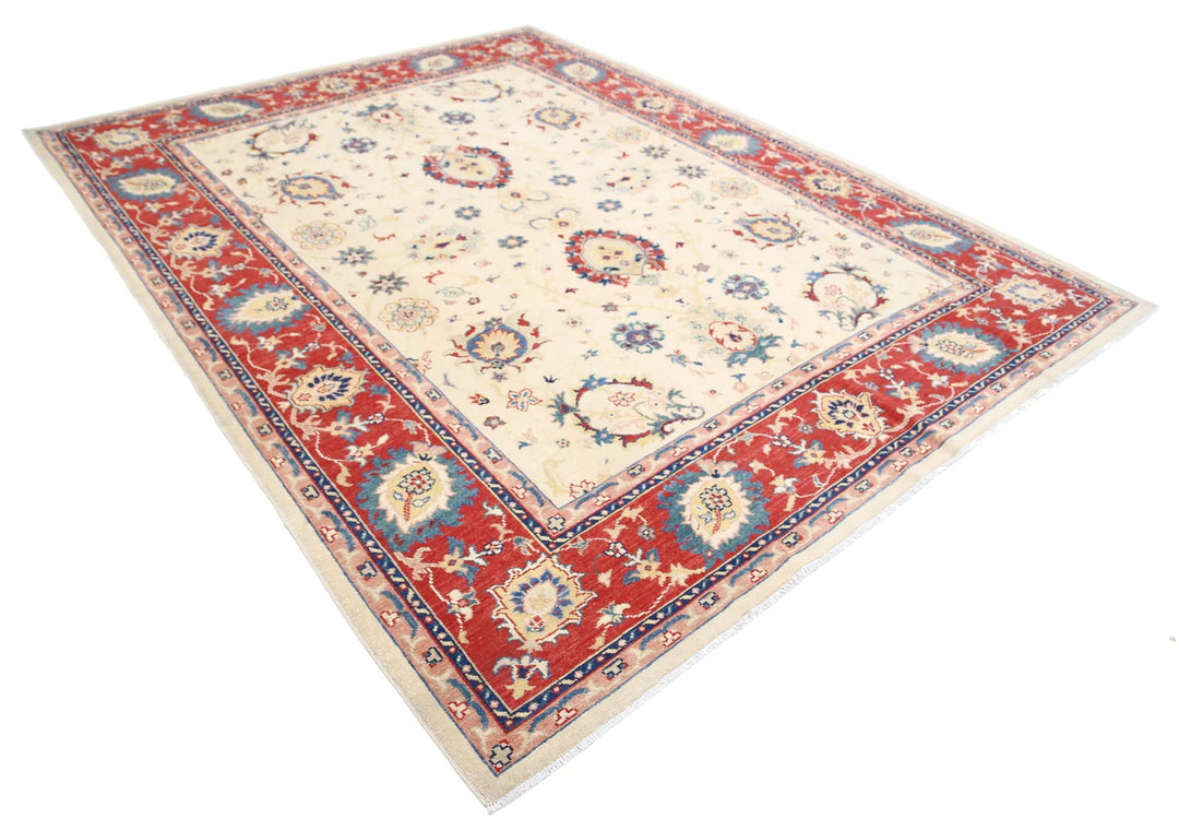 Afghan Ziegler Rug 8' 0" x 10' 2" Hand-Knotted | No. AT53771