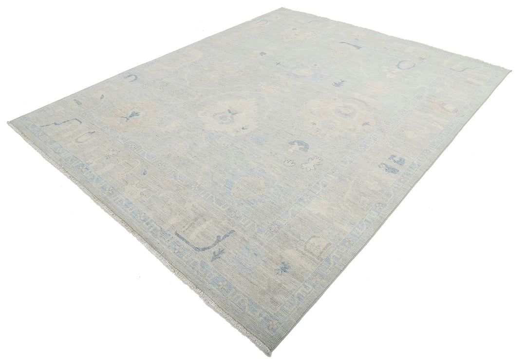 Afghan Oushak Rug 7' 10" x 9' 9" Hand-Knotted | No. AT53811