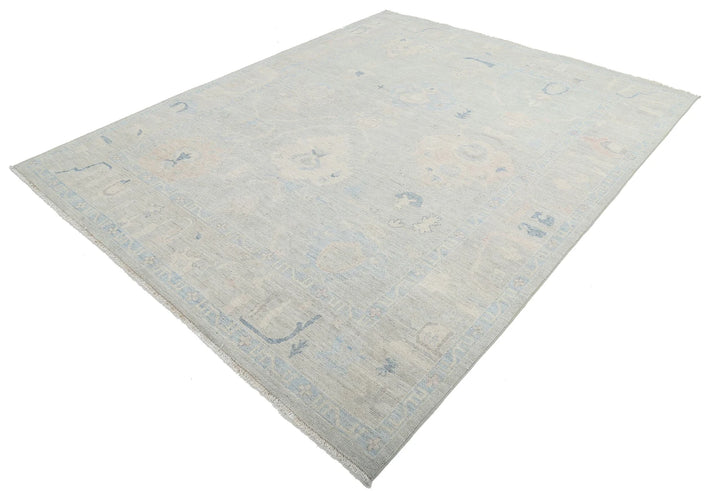 Afghan Oushak Rug 7' 10" x 9' 9" Hand-Knotted | No. AT53811
