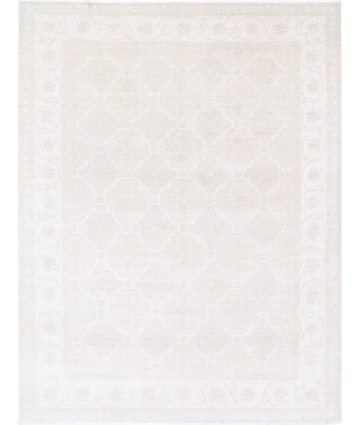 Brown Afghan Tabriz Rug 9' 1" x 11' 11" Hand-Knotted | No. AT53861