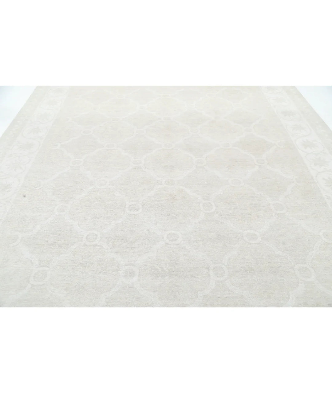 Brown Afghan Tabriz Rug 9' 1" x 11' 11" Hand-Knotted | No. AT53861