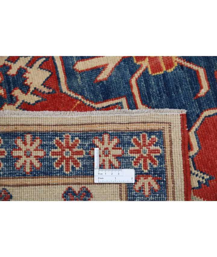 Afghan Kazak Rug 5' 6" x 8' 10" Hand-Knotted | No. AT53864