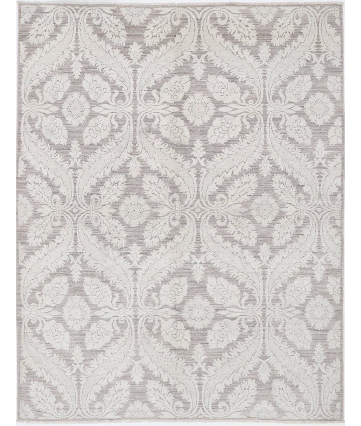 Brown Afghan Tabriz Rug 6' 2" x 8' 1" Hand-Knotted | No. AT53951