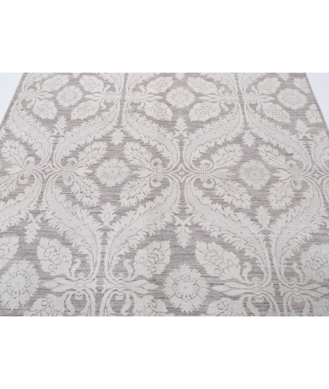 Brown Afghan Tabriz Rug 6' 2" x 8' 1" Hand-Knotted | No. AT53951