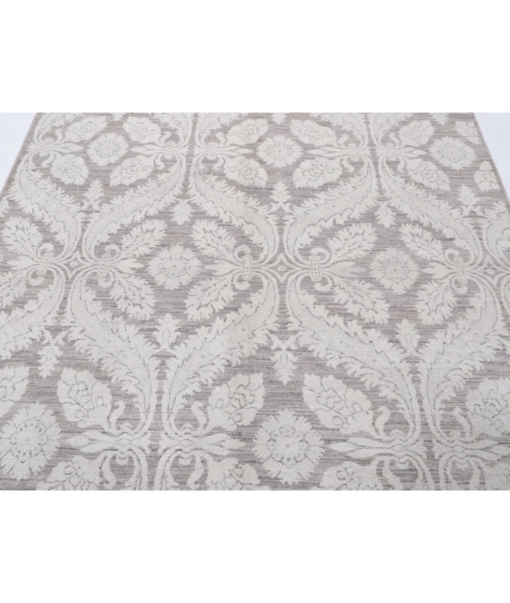 Brown Afghan Tabriz Rug 6' 2" x 8' 1" Hand-Knotted | No. AT53951