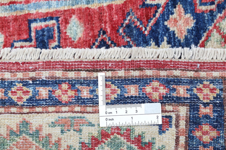 Afghan Royal Kazak Rug 2' 8" x 4' 0" Hand-Knotted | No. AT54157