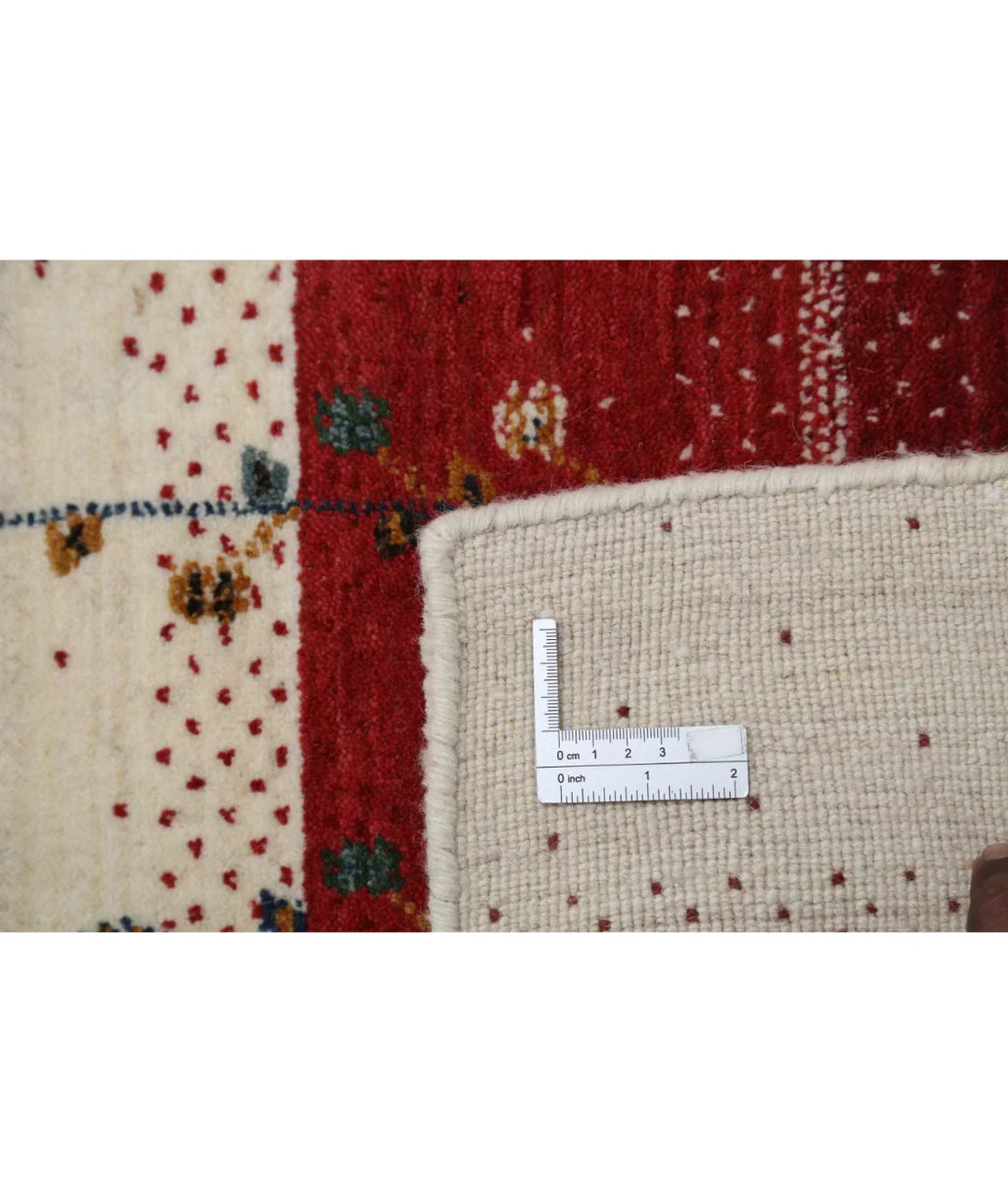 Ivory Indian Lori Rug 5' 4" x 7' 8" Hand-Knotted | No. AT541813