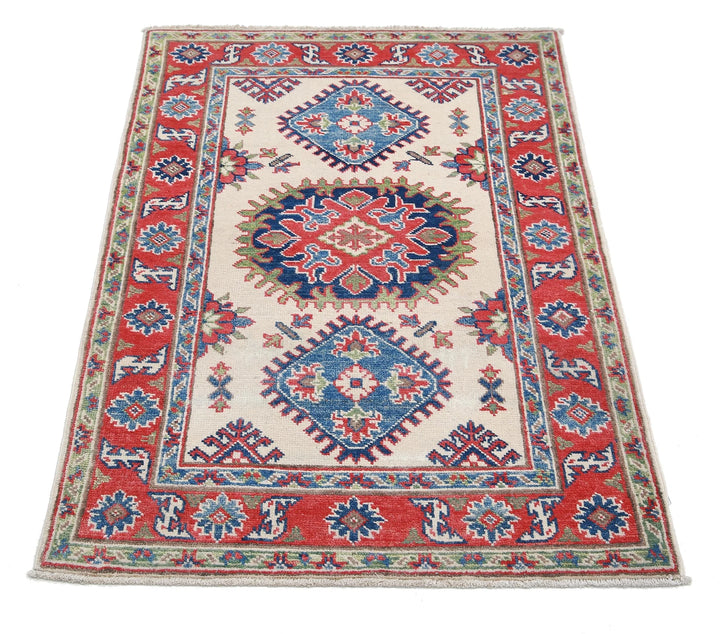 Afghan Kazak Rug 2' 8" x 4' 0" Hand-Knotted | No. AT54207