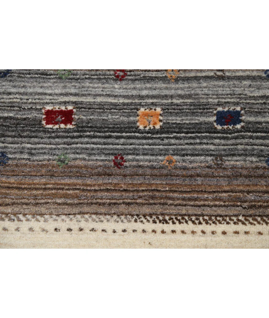 Ivory Indian Oriental Rug 5' 8" x 7' 10" Hand-Knotted | No. AT54253