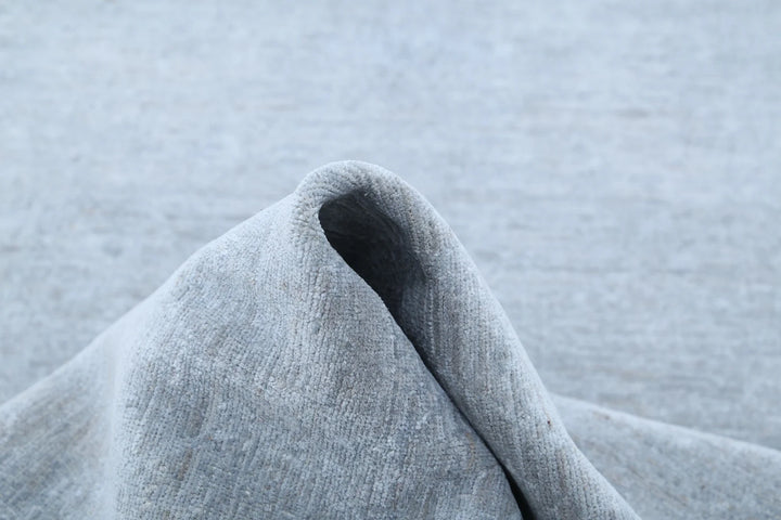 Grey Afghan Overdye Rug 3' 2" x 9' 11" Hand-Knotted | No. AT54286