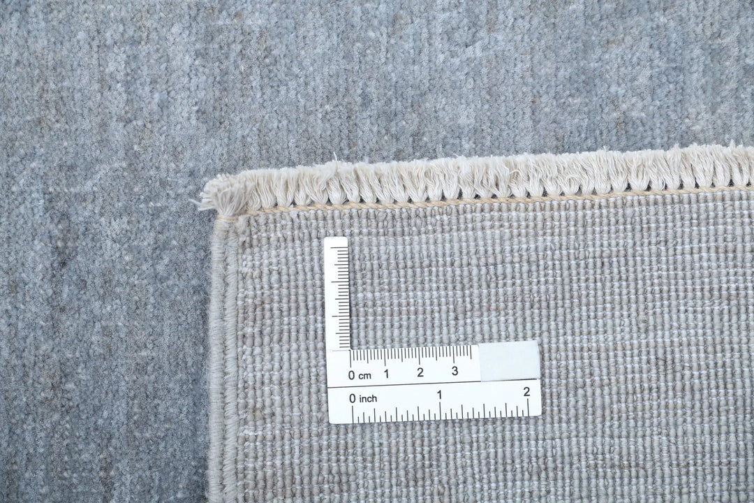 Grey Afghan Overdye Rug 3' 2" x 9' 11" Hand-Knotted | No. AT54286