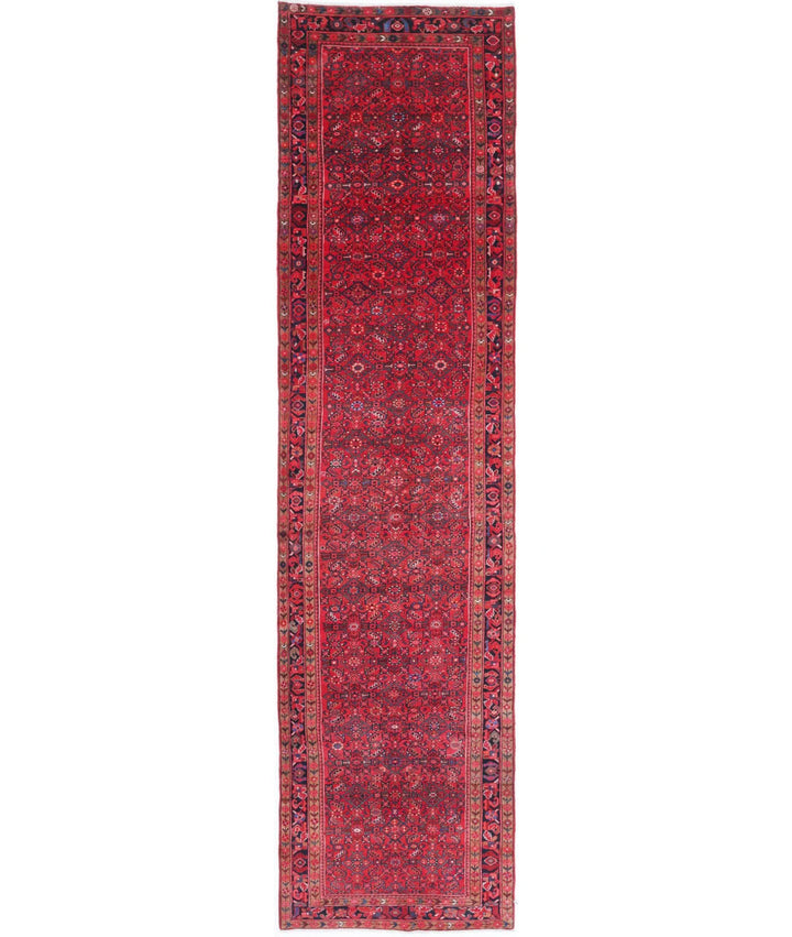 Persian Hamadan Runner Rug 3' 10" x 17' 0" Hand-Knotted | No. AT54326