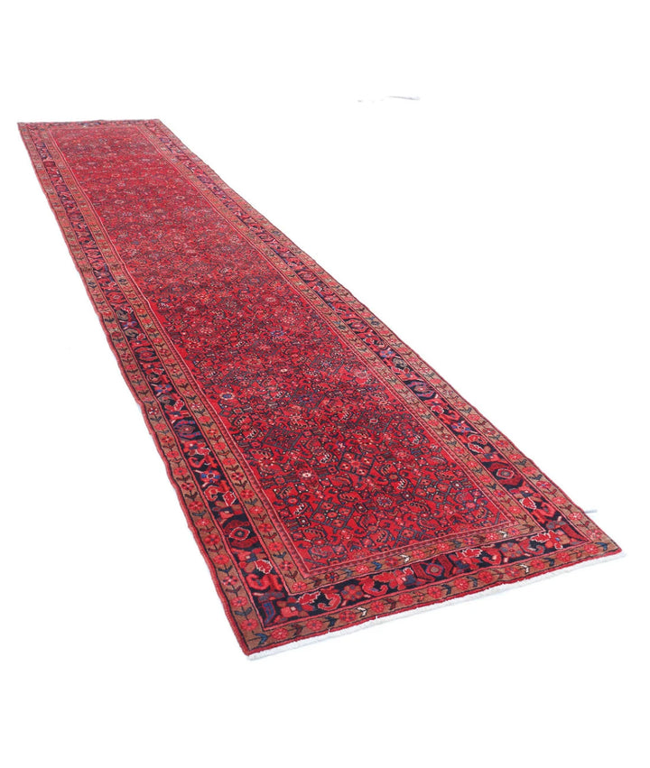 Persian Hamadan Runner Rug 3' 10" x 17' 0" Hand-Knotted | No. AT54326