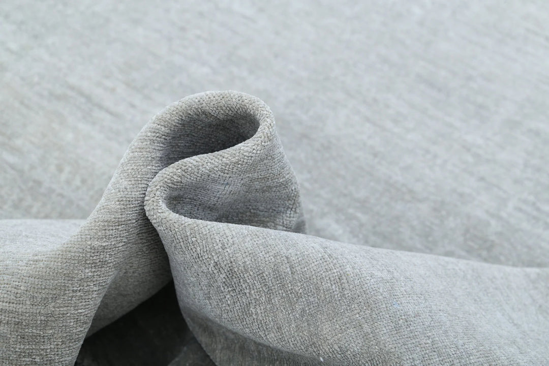 Grey Afghan Overdye Rug 9' 2" x 12' 3" Hand-Knotted | No. AT54479