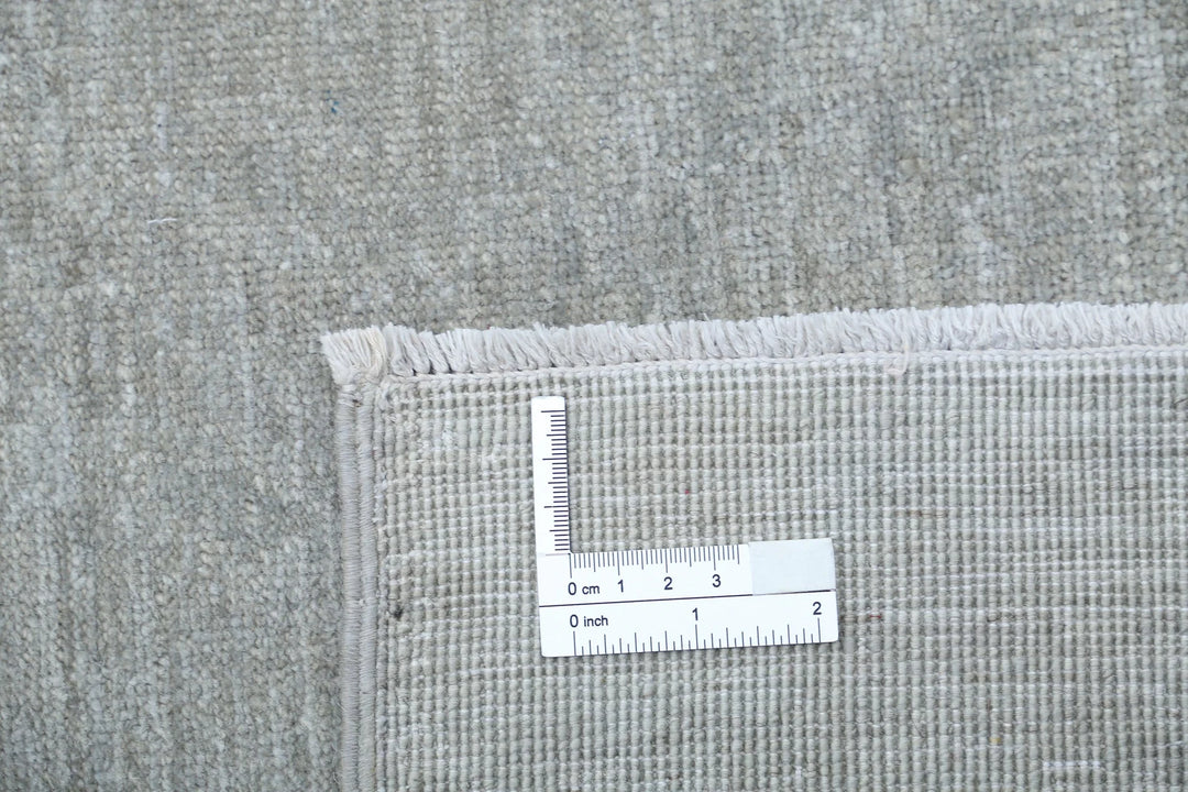 Grey Afghan Overdye Rug 9' 2" x 12' 3" Hand-Knotted | No. AT54479
