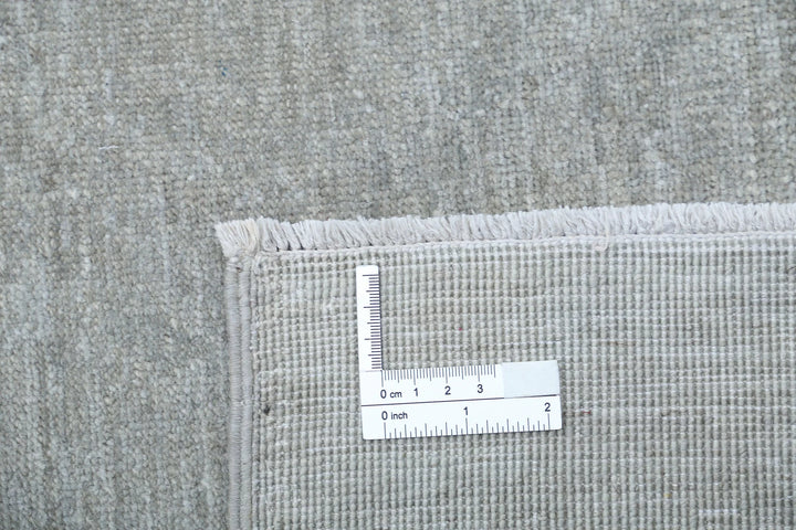 Grey Afghan Overdye Rug 9' 2" x 12' 3" Hand-Knotted | No. AT54479