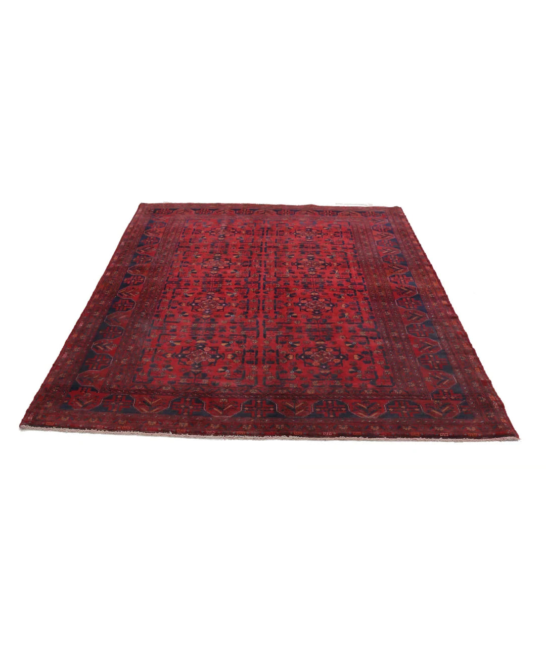 Afghan Khamyab Rug 4' 9" x 5' 11" Hand-Knotted | No. AT54518