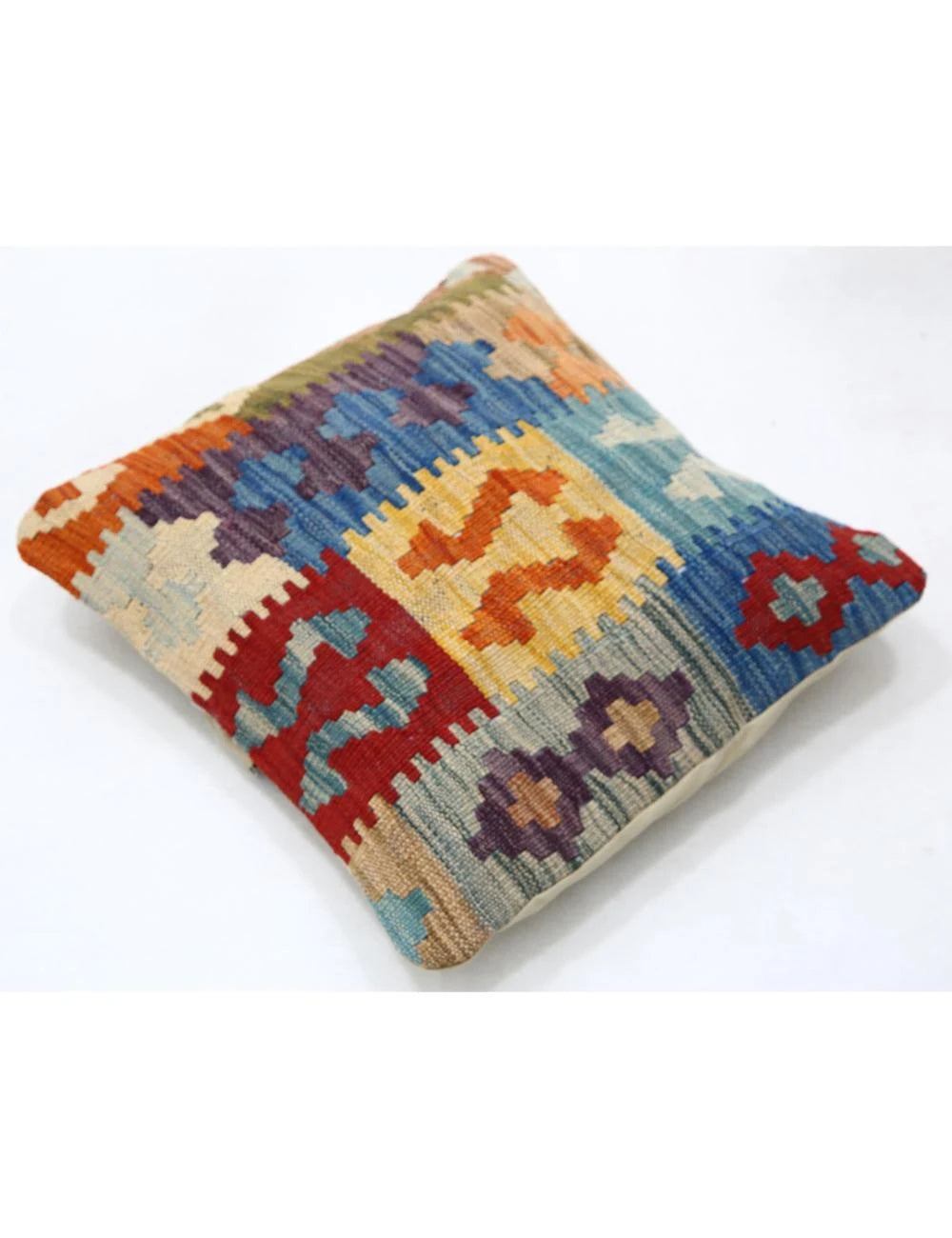 Afghan Tribal Pillow 1' 5" x 1' 5" Hand-Woven | No. AT54558