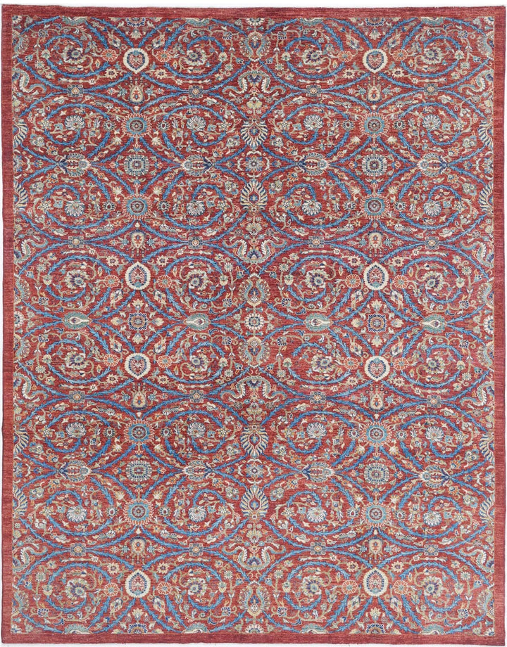 Afghan Art & Craft Rug 9' 1" x 11' 7" Hand-Knotted | No. AT54575