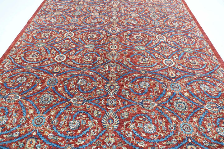 Afghan Art & Craft Rug 9' 1" x 11' 7" Hand-Knotted | No. AT54575
