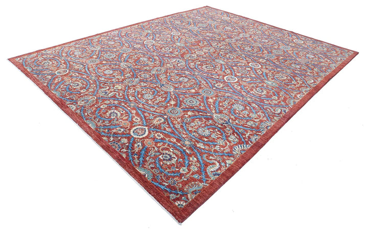 Afghan Art & Craft Rug 9' 1" x 11' 7" Hand-Knotted | No. AT54575