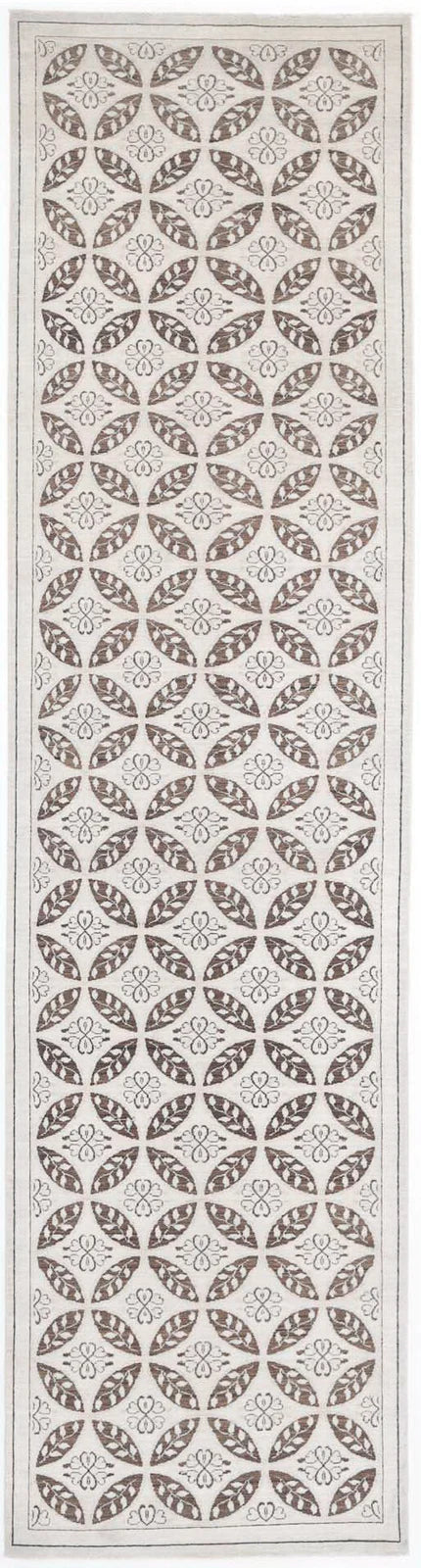 Afghan Serenity Runner Rug 3' 9" x 16' 2" Hand-Knotted | No. AT54613
