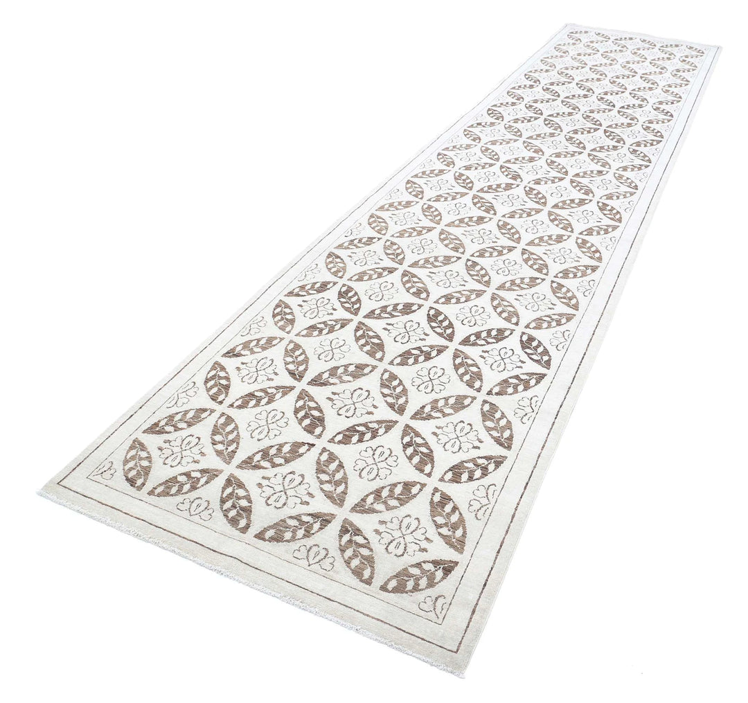 Afghan Serenity Runner Rug 3' 9" x 16' 2" Hand-Knotted | No. AT54613