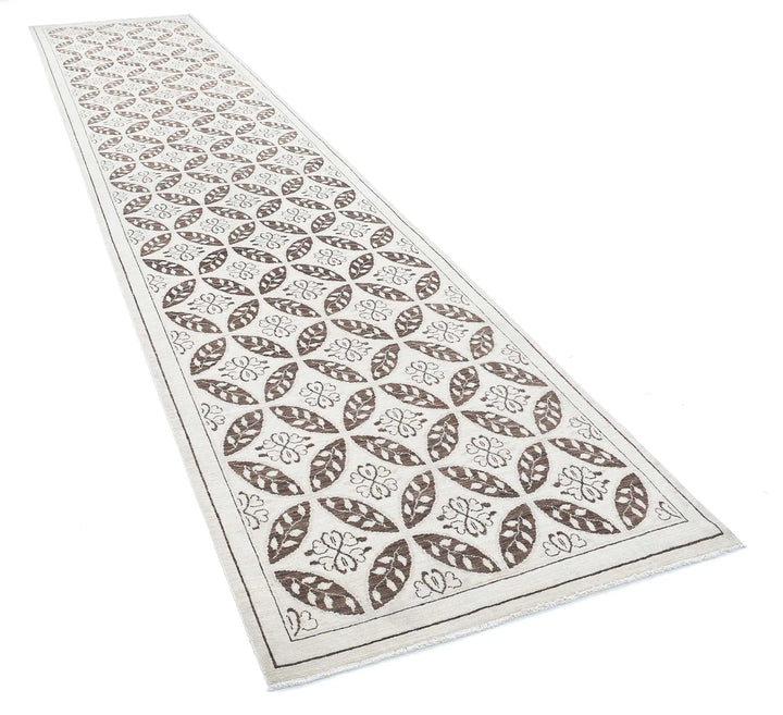 Afghan Serenity Runner Rug 3' 9" x 16' 2" Hand-Knotted | No. AT54613