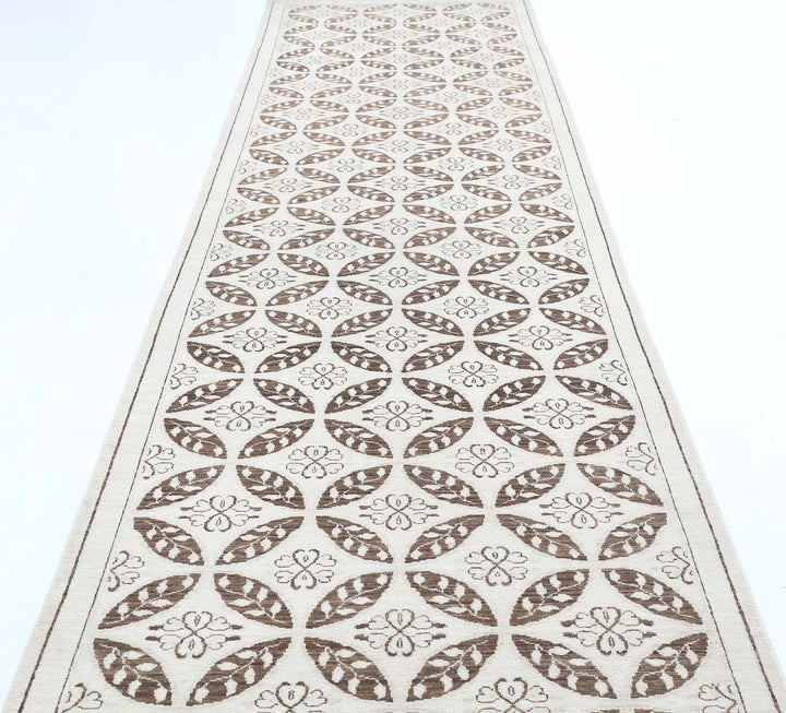 Afghan Serenity Runner Rug 3' 9" x 16' 2" Hand-Knotted | No. AT54613