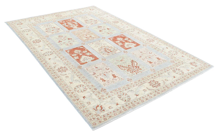 Afghan Serenity Rug 5'7" x 8'6" Hand-Knotted | No. AT54649